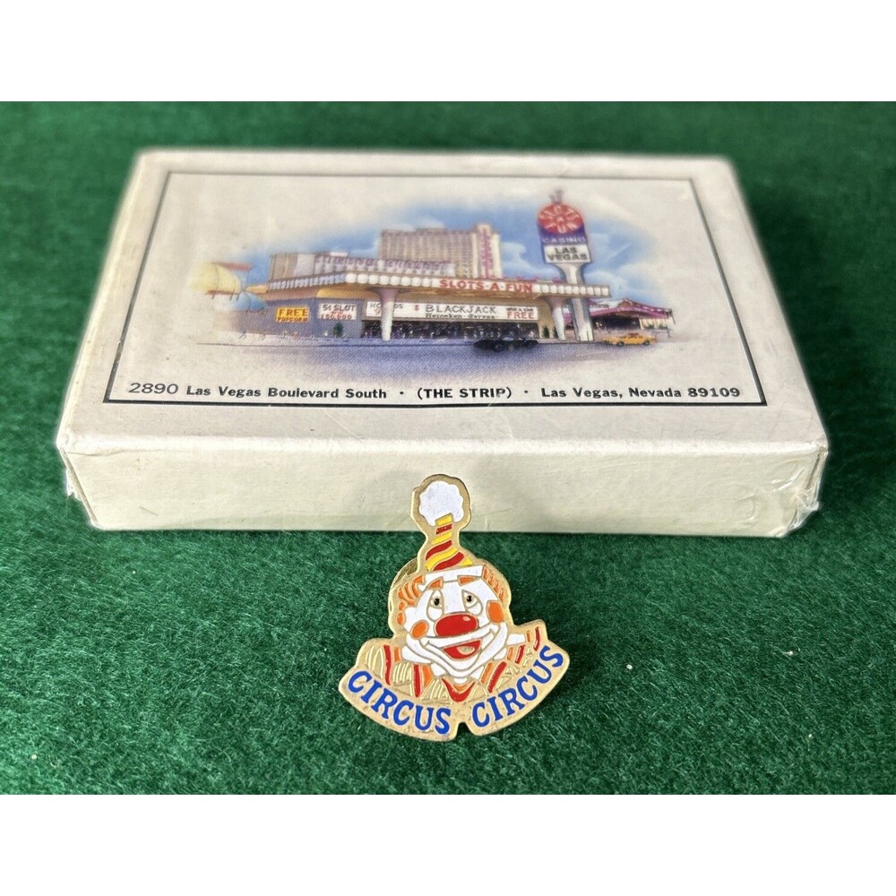 Slots A Fun Circus Circus Casino Deck of Playing Cards New & Circus Circus Pin